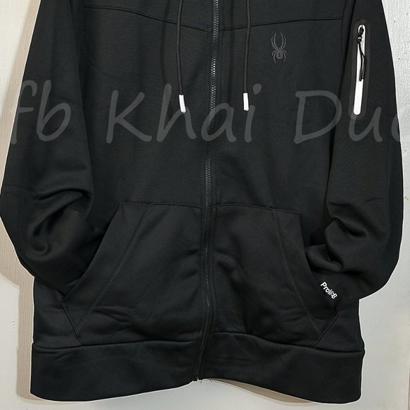 Spyder Men Active Hooded Full Zip Jacket, BLACK ,‎ Size select - Picture 5 of 8